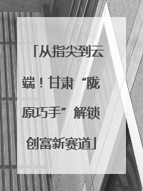 从指尖到云端！甘肃“陇原巧手”解锁创富新赛道