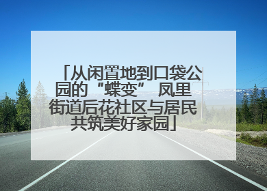 从闲置地到口袋公园的“蝶变” 凤里街道后花社区与居民共筑美好家园