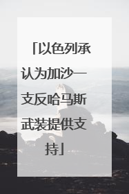 以色列承认为加沙一支反哈马斯武装提供支持