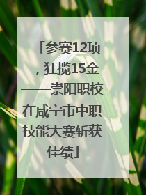 参赛12项，狂揽15金——崇阳职校在咸宁市中职技能大赛斩获佳绩