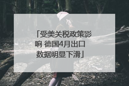 受美关税政策影响 德国4月出口数据明显下滑