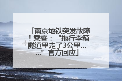 南京地铁突发故障！乘客：“拖行李箱隧道里走了3公里……”官方回应