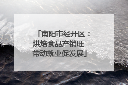 南阳市经开区：烘焙食品产销旺 带动就业促发展