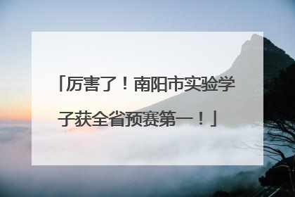 厉害了！南阳市实验学子获全省预赛第一！
