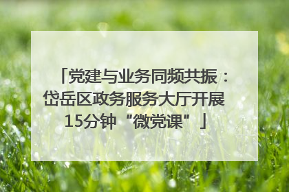 党建与业务同频共振：岱岳区政务服务大厅开展15分钟“微党课”