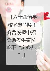 六十余所学校齐聚兰陵！齐鲁晚报中招会助考生家长吃下“定心丸”