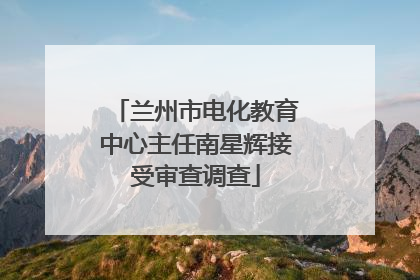 兰州市电化教育中心主任南星辉接受审查调查