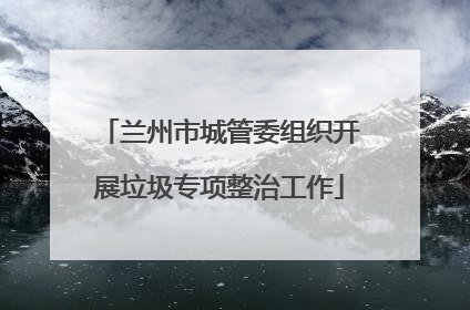 兰州市城管委组织开展垃圾专项整治工作