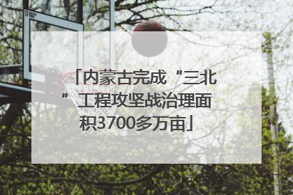 内蒙古完成“三北”工程攻坚战治理面积3700多万亩