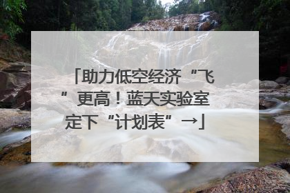 助力低空经济“飞”更高！蓝天实验室定下“计划表”→