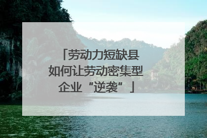 劳动力短缺县 如何让劳动密集型企业“逆袭”