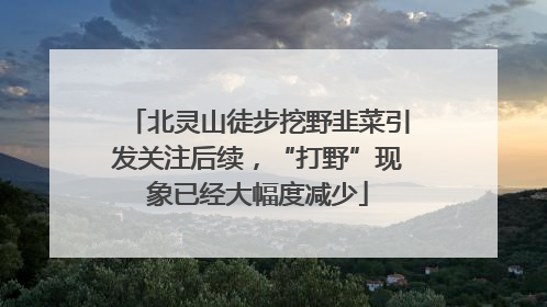 北灵山徒步挖野韭菜引发关注后续，“打野”现象已经大幅度减少