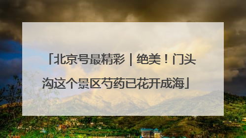 北京号最精彩｜绝美！门头沟这个景区芍药已花开成海