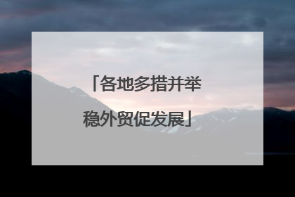各地多措并举稳外贸促发展
