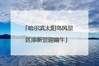 哈尔滨太阳岛风景区添新景迎端午
