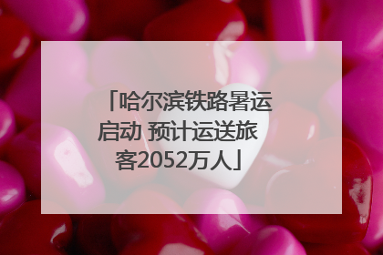 哈尔滨铁路暑运启动 预计运送旅客2052万人