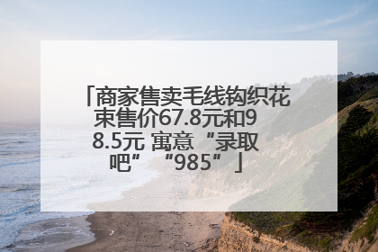 商家售卖毛线钩织花束售价67.8元和98.5元 寓意“录取吧”“985”
