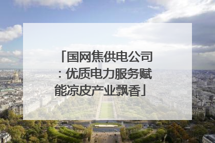 国网焦供电公司：优质电力服务赋能凉皮产业飘香
