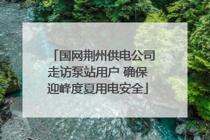 国网荆州供电公司走访泵站用户 确保迎峰度夏用电安全