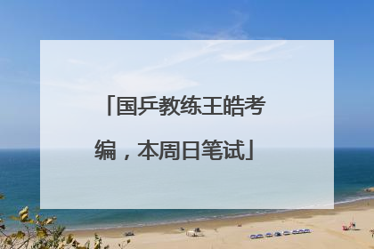 国乒教练王皓考编，本周日笔试