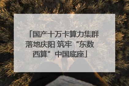 国产十万卡算力集群落地庆阳 筑牢“东数西算”中国底座