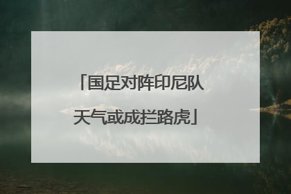 国足对阵印尼队 天气或成拦路虎