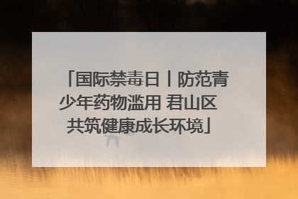 国际禁毒日丨防范青少年药物滥用 君山区共筑健康成长环境