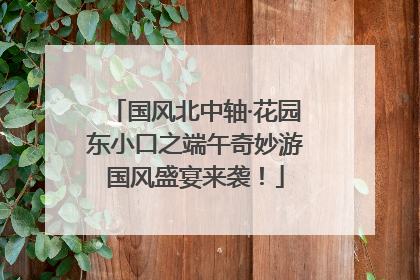 国风北中轴·花园东小口之端午奇妙游国风盛宴来袭！