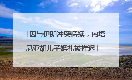 因与伊朗冲突持续，内塔尼亚胡儿子婚礼被推迟