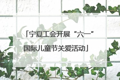 宁夏工会开展“六一”国际儿童节关爱活动