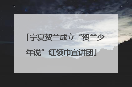 宁夏贺兰成立“贺兰少年说”红领巾宣讲团