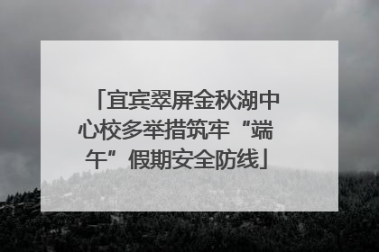 宜宾翠屏金秋湖中心校多举措筑牢“端午”假期安全防线