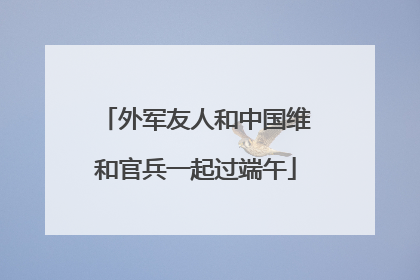 外军友人和中国维和官兵一起过端午