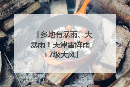 多地有暴雨、大暴雨！天津雷阵雨+7级大风