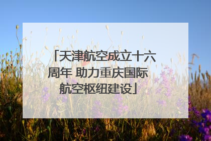 天津航空成立十六周年 助力重庆国际航空枢纽建设