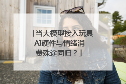 当大模型接入玩具 AI硬件与情绪消费殊途同归？