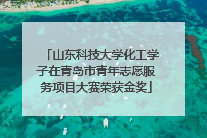 山东科技大学化工学子在青岛市青年志愿服务项目大赛荣获金奖