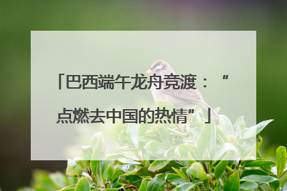 巴西端午龙舟竞渡：“点燃去中国的热情”