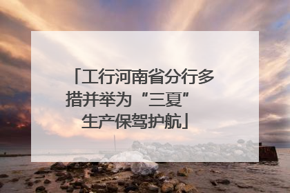 工行河南省分行多措并举为“三夏” 生产保驾护航