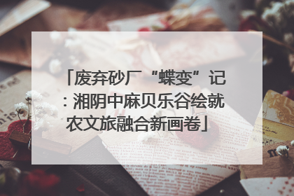 废弃砂厂“蝶变”记：湘阴中麻贝乐谷绘就农文旅融合新画卷