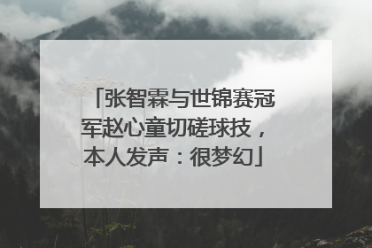 张智霖与世锦赛冠军赵心童切磋球技，本人发声：很梦幻