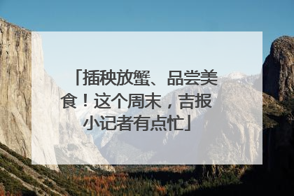 插秧放蟹、品尝美食！这个周末，吉报小记者有点忙