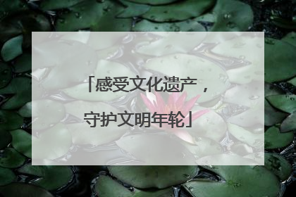 感受文化遗产，守护文明年轮