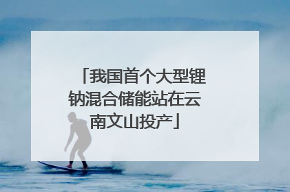 我国首个大型锂钠混合储能站在云南文山投产