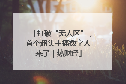 打破“无人区”，首个超头主播数字人来了｜热财经