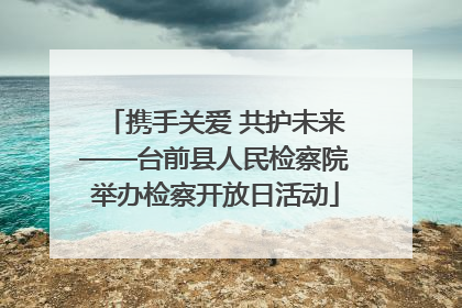 携手关爱 共护未来——台前县人民检察院举办检察开放日活动