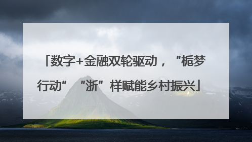 数字+金融双轮驱动，“栀梦行动”“浙”样赋能乡村振兴