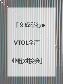 文成举行eVTOL全产业链对接会