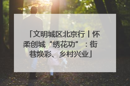 文明城区北京行丨怀柔创城“绣花功”：街巷焕彩、乡村兴业