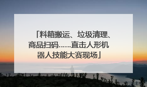 料箱搬运、垃圾清理、商品扫码……直击人形机器人技能大赛现场